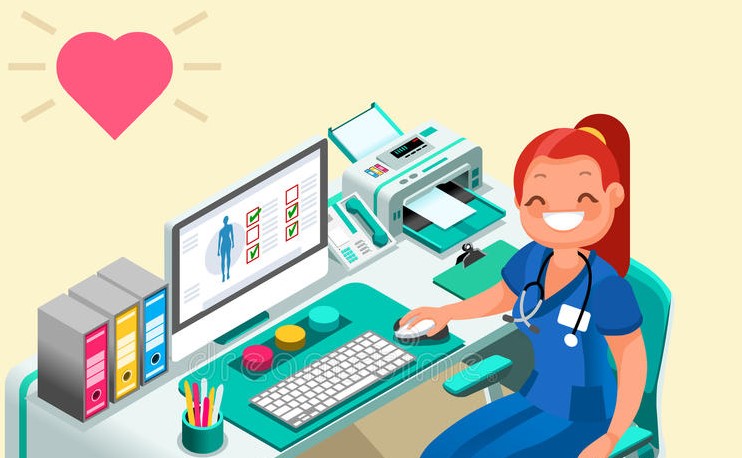 nurse female doctor cartoon